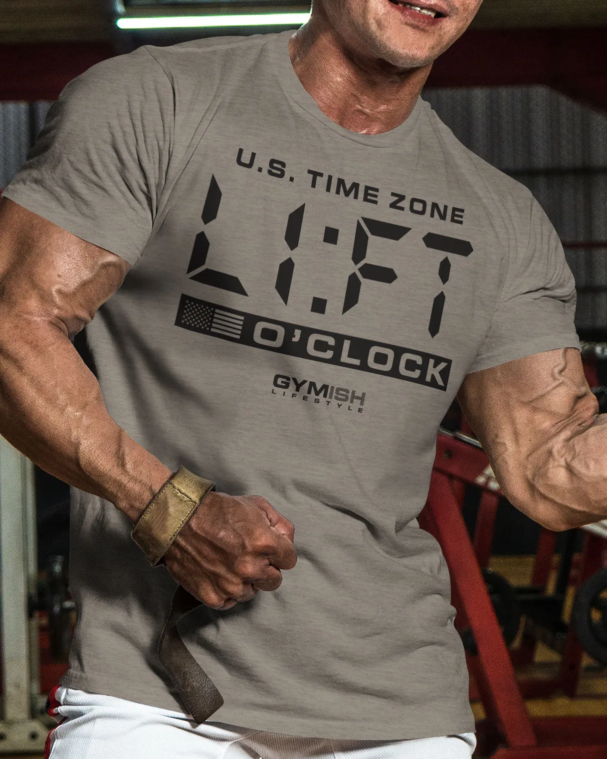 089. Lift O'Clock Funny Motivational Workout T-Shirt for Men