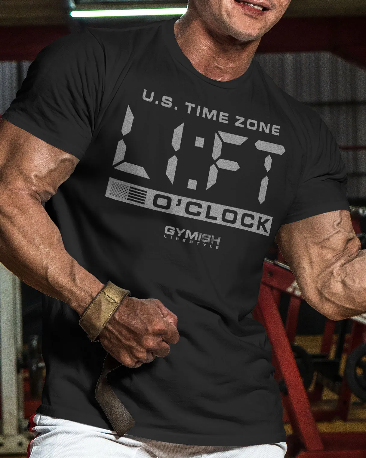 089. Lift O'Clock Funny Motivational Workout T-Shirt for Men