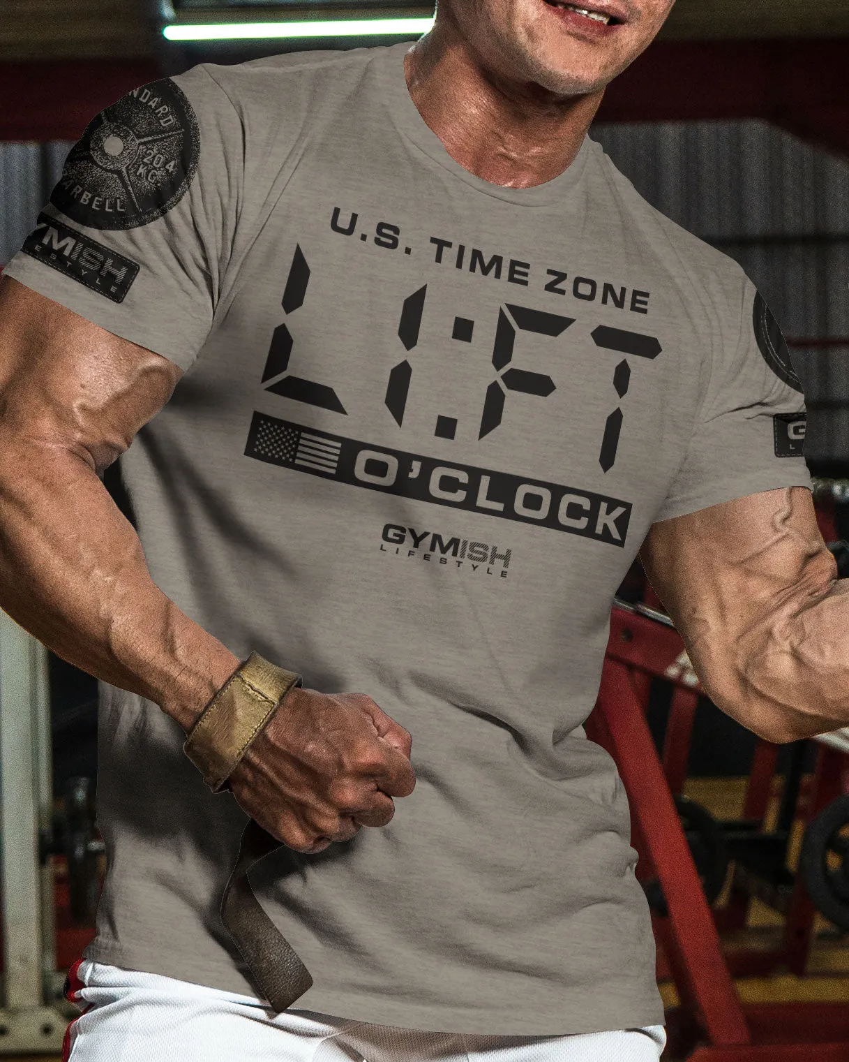 089. Lift O'Clock Funny Motivational Workout T-Shirt for Men