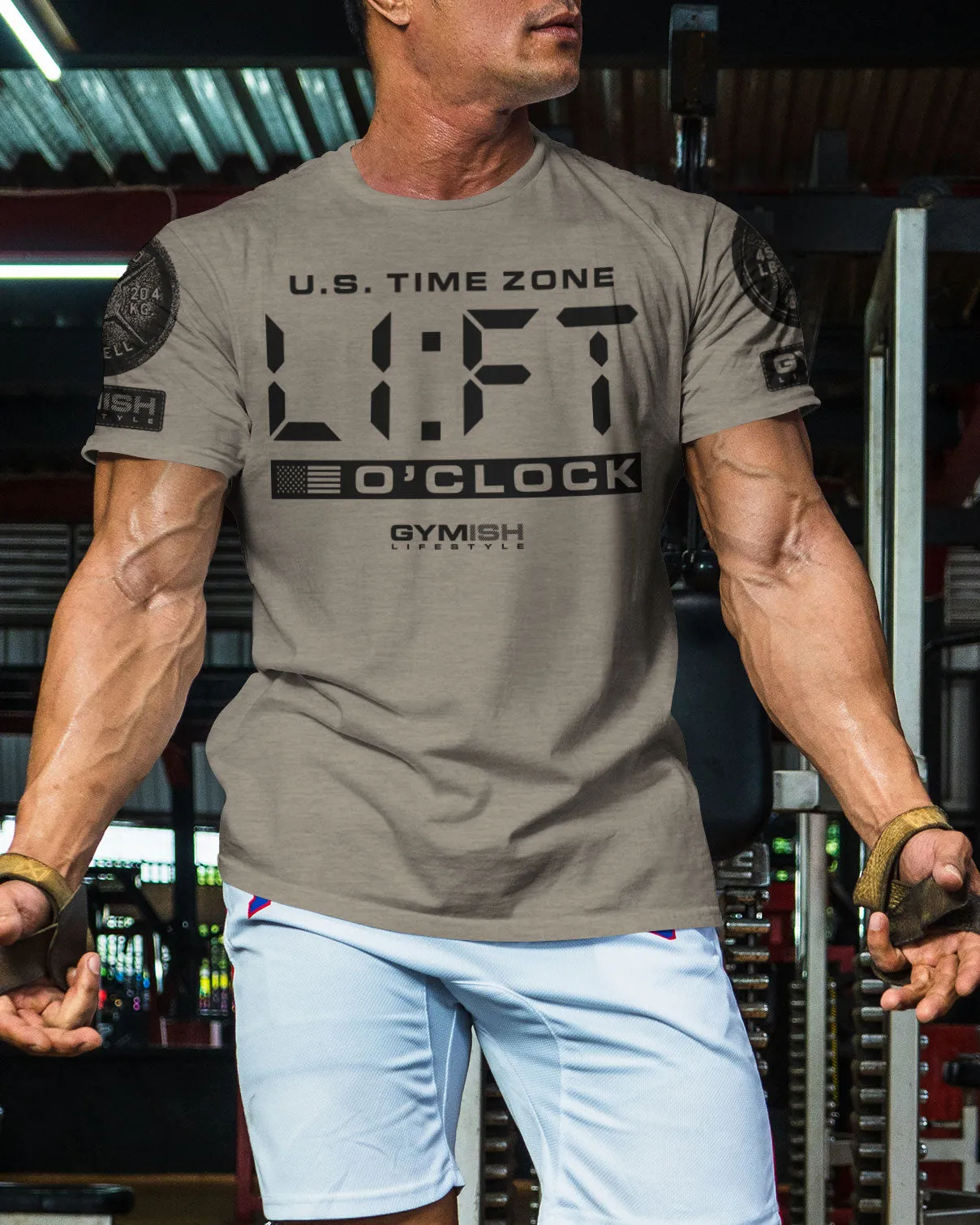 089. Lift O'Clock Funny Motivational Workout T-Shirt for Men