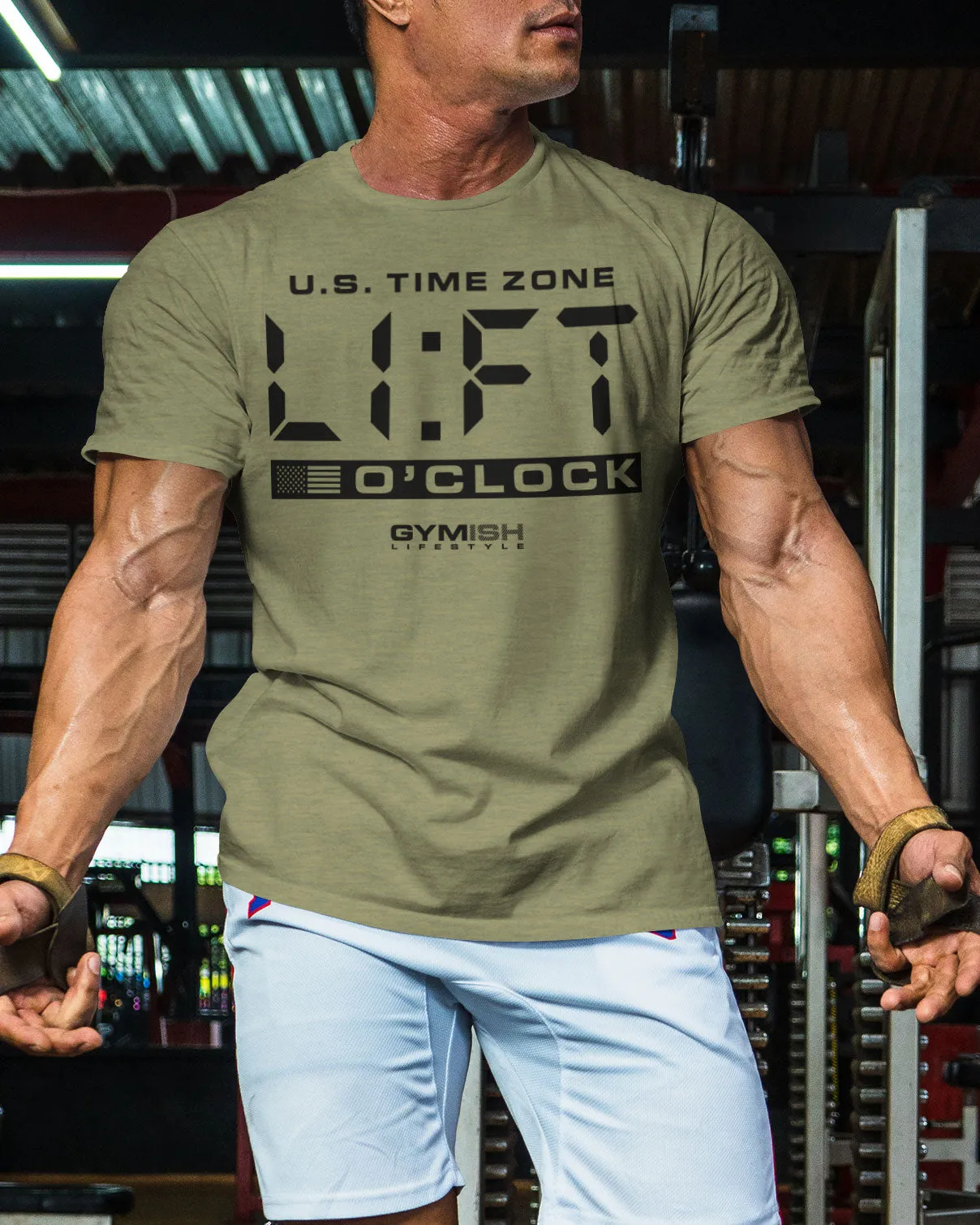 089. Lift O'Clock Funny Motivational Workout T-Shirt for Men