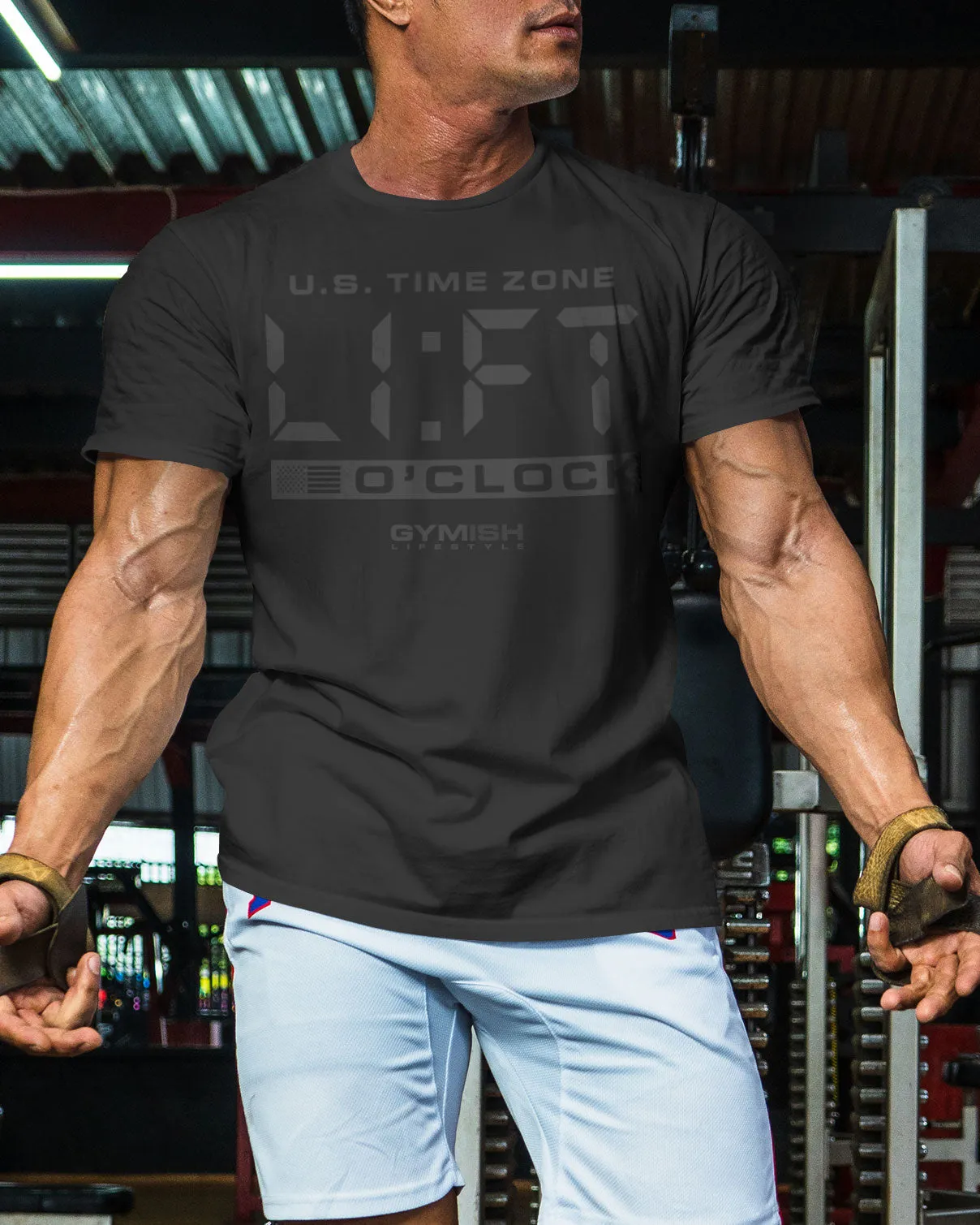 089. Lift O'Clock Funny Motivational Workout T-Shirt for Men