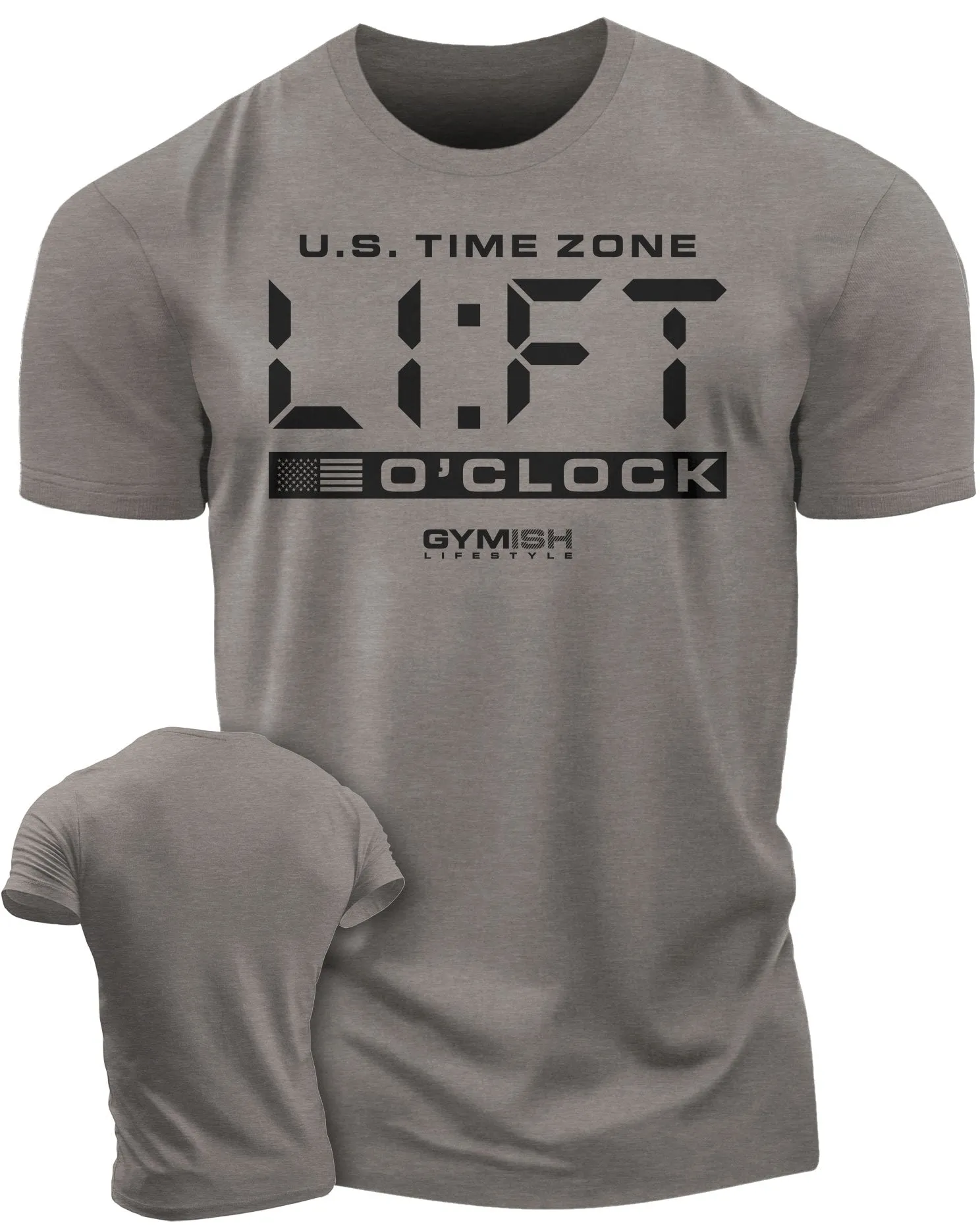 089. Lift O'Clock Funny Motivational Workout T-Shirt for Men