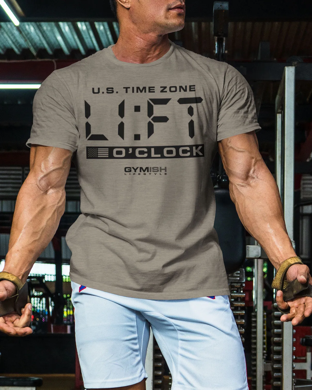089. Lift O'Clock Funny Motivational Workout T-Shirt for Men