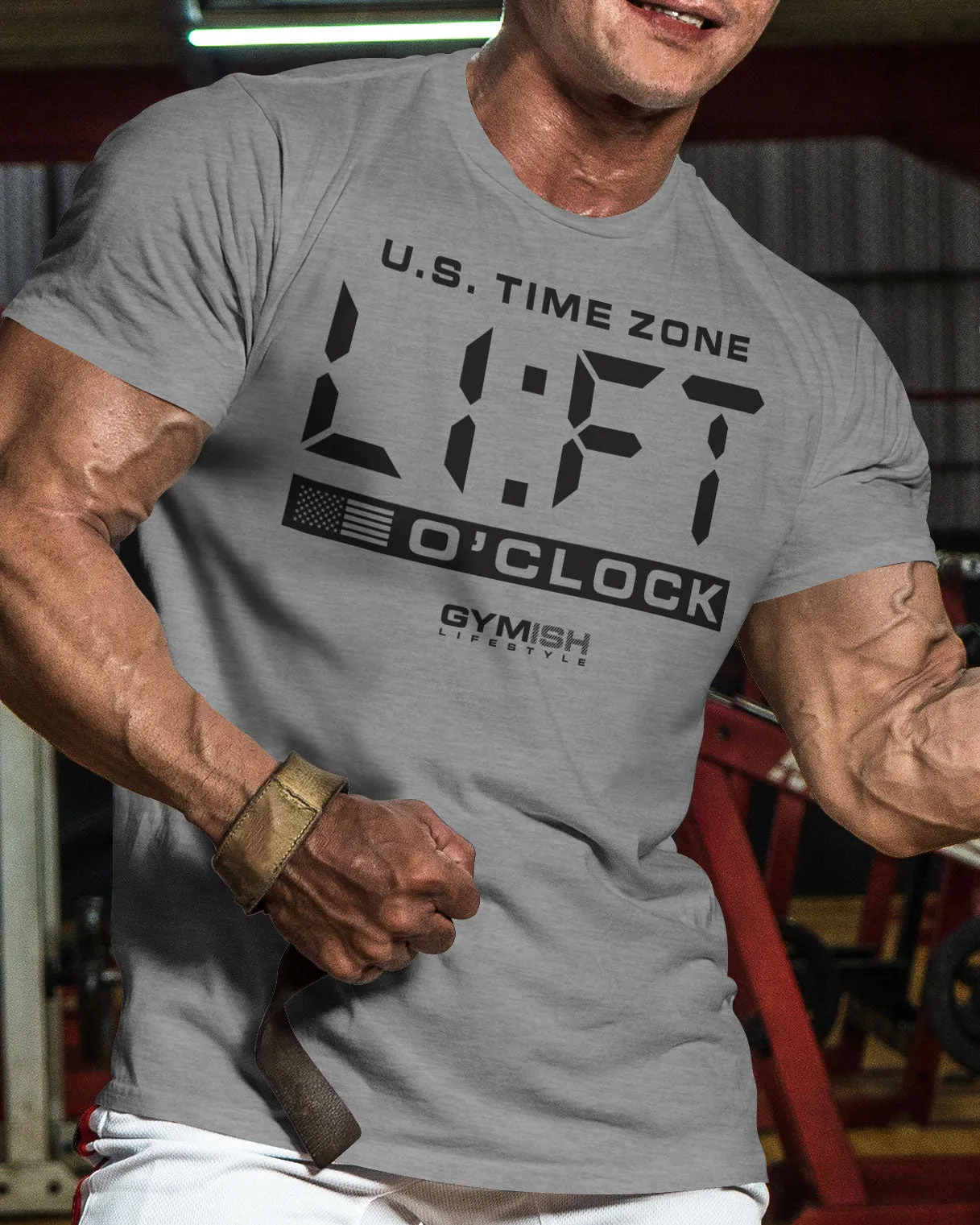 089. Lift O'Clock Funny Motivational Workout T-Shirt for Men