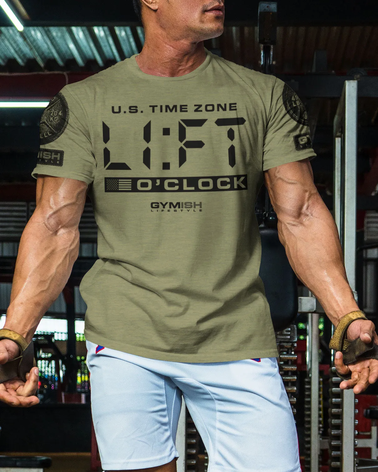 089. Lift O'Clock Funny Motivational Workout T-Shirt for Men