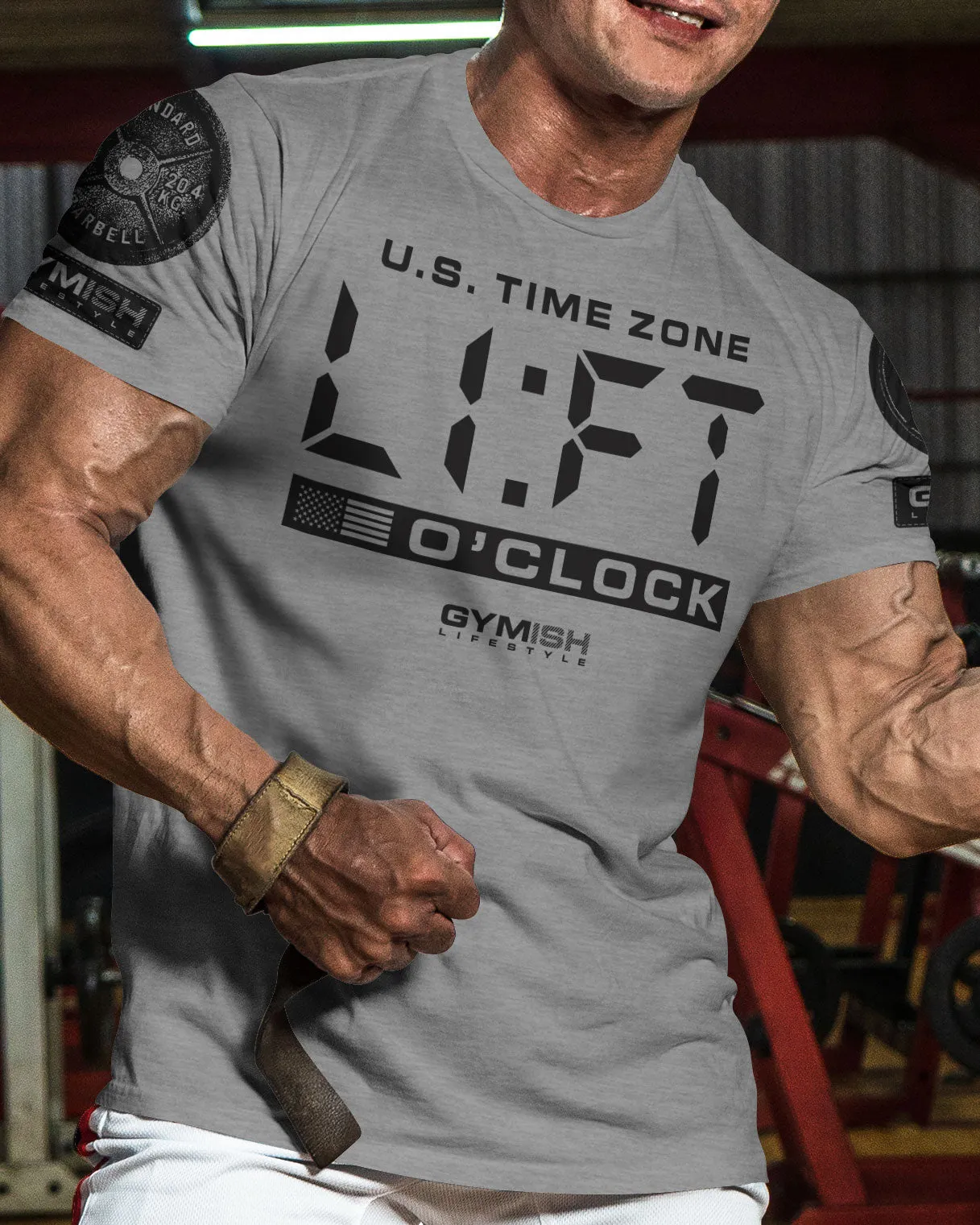 089. Lift O'Clock Funny Motivational Workout T-Shirt for Men