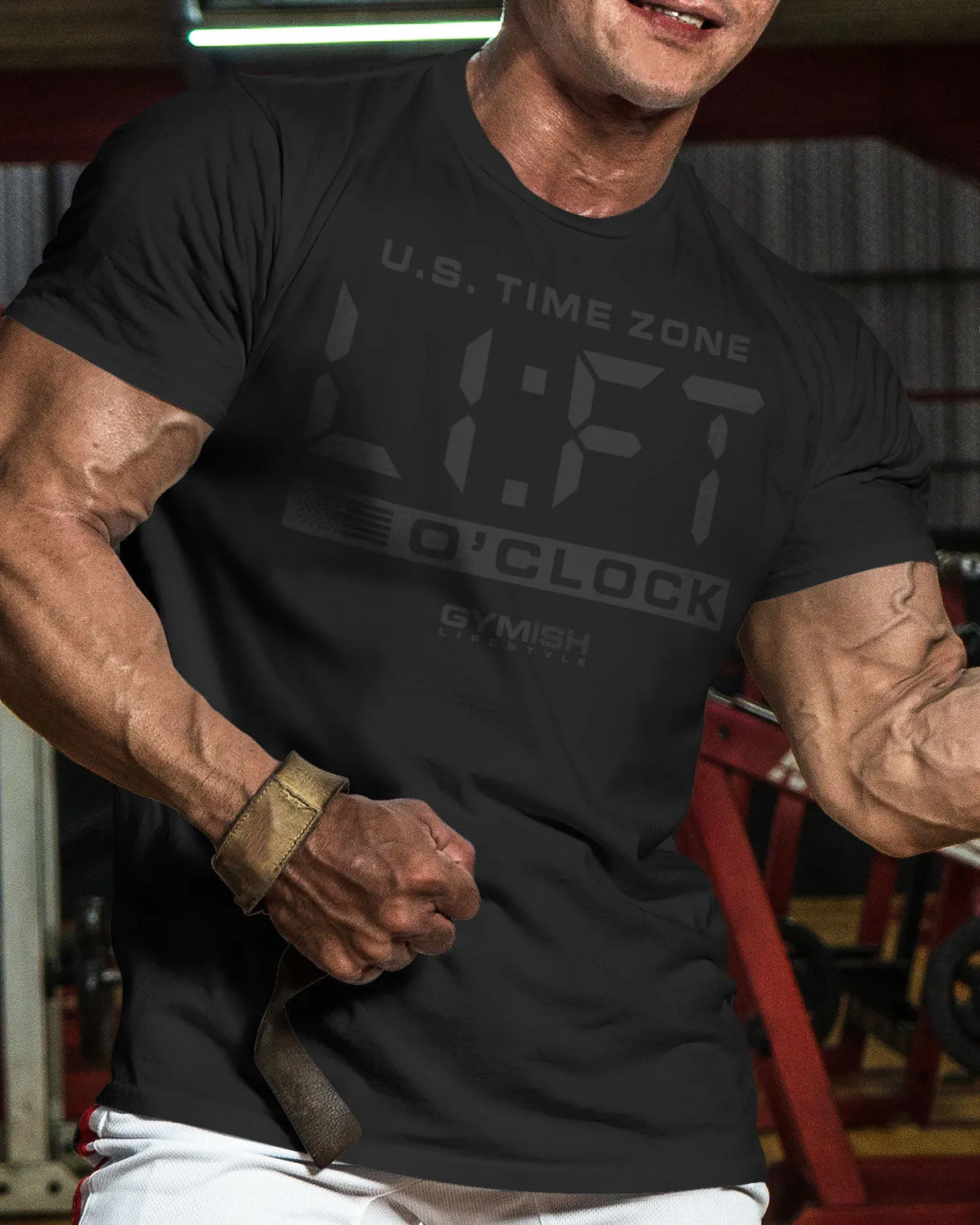 089. Lift O'Clock Funny Motivational Workout T-Shirt for Men