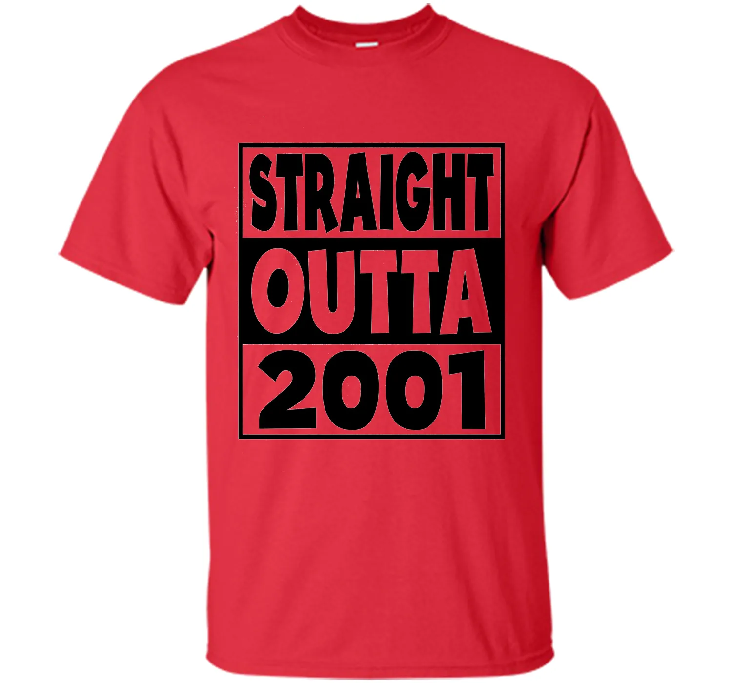 16th Birthday Gift T-Shirt Straight Outta 2001 White