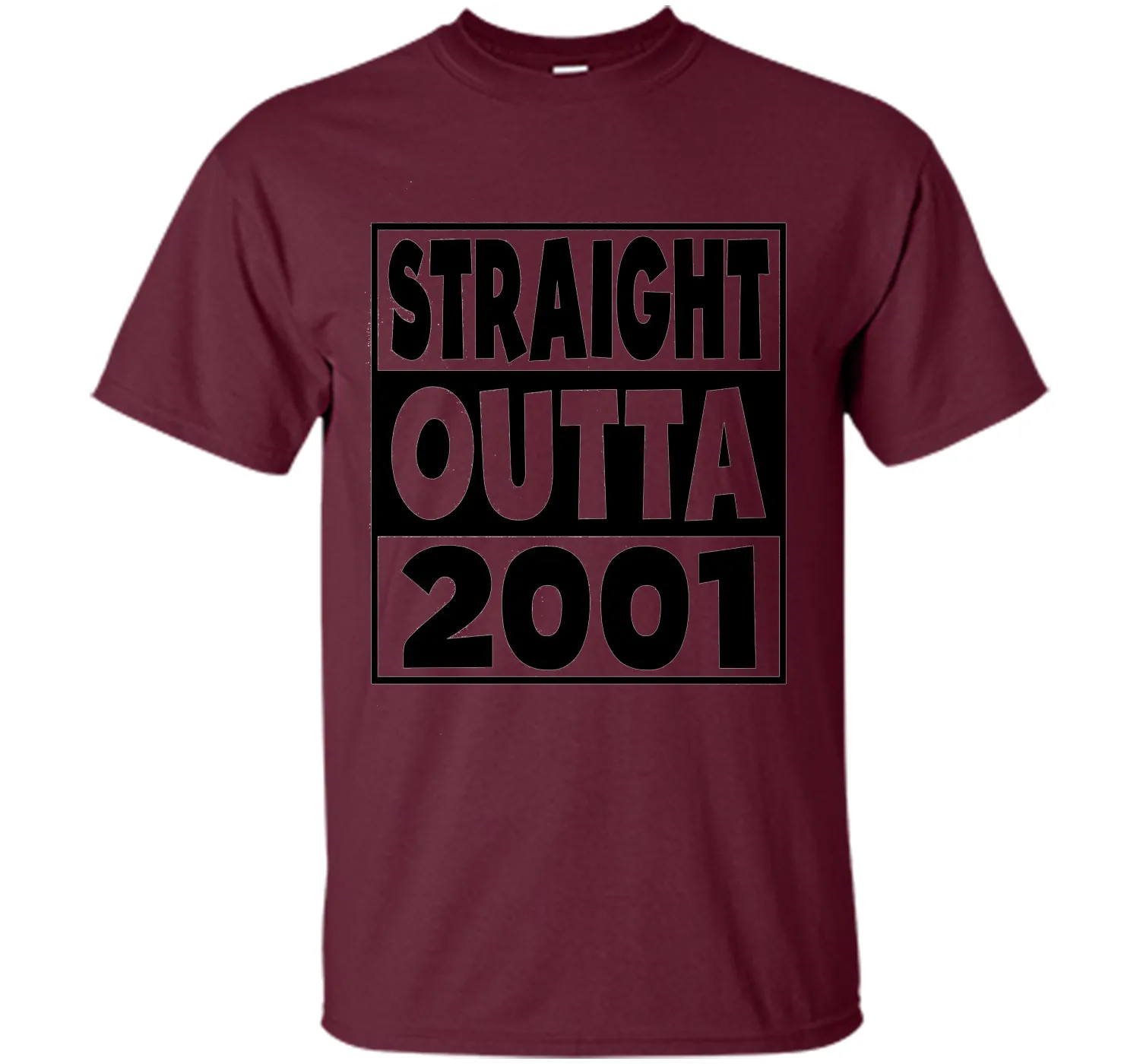 16th Birthday Gift T-Shirt Straight Outta 2001 White