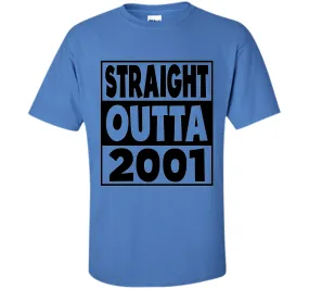 16th Birthday Gift T-Shirt Straight Outta 2001 White