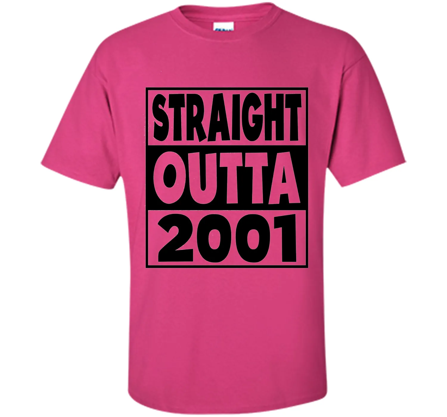 16th Birthday Gift T-Shirt Straight Outta 2001 White
