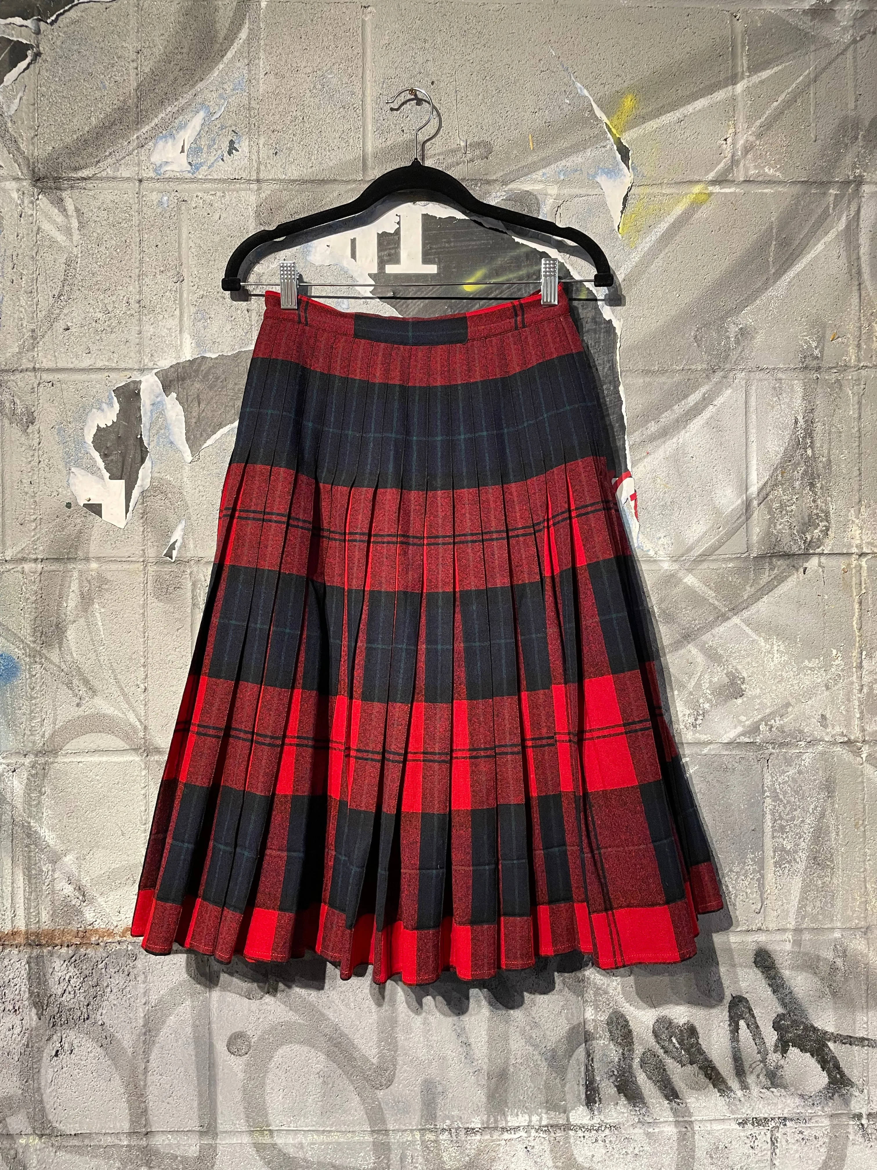 1980s Pendleton Reversible Pleated Skirt