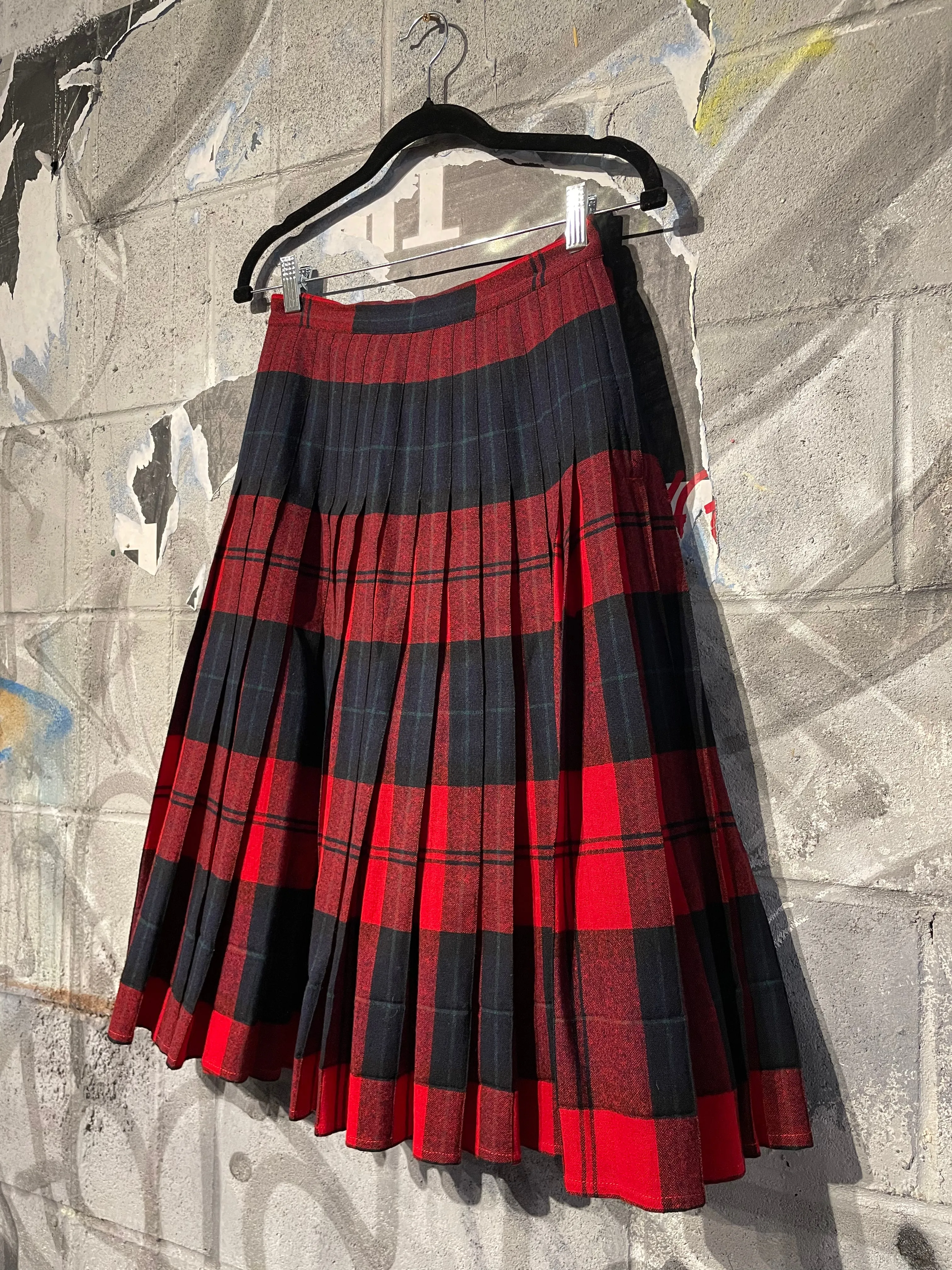 1980s Pendleton Reversible Pleated Skirt