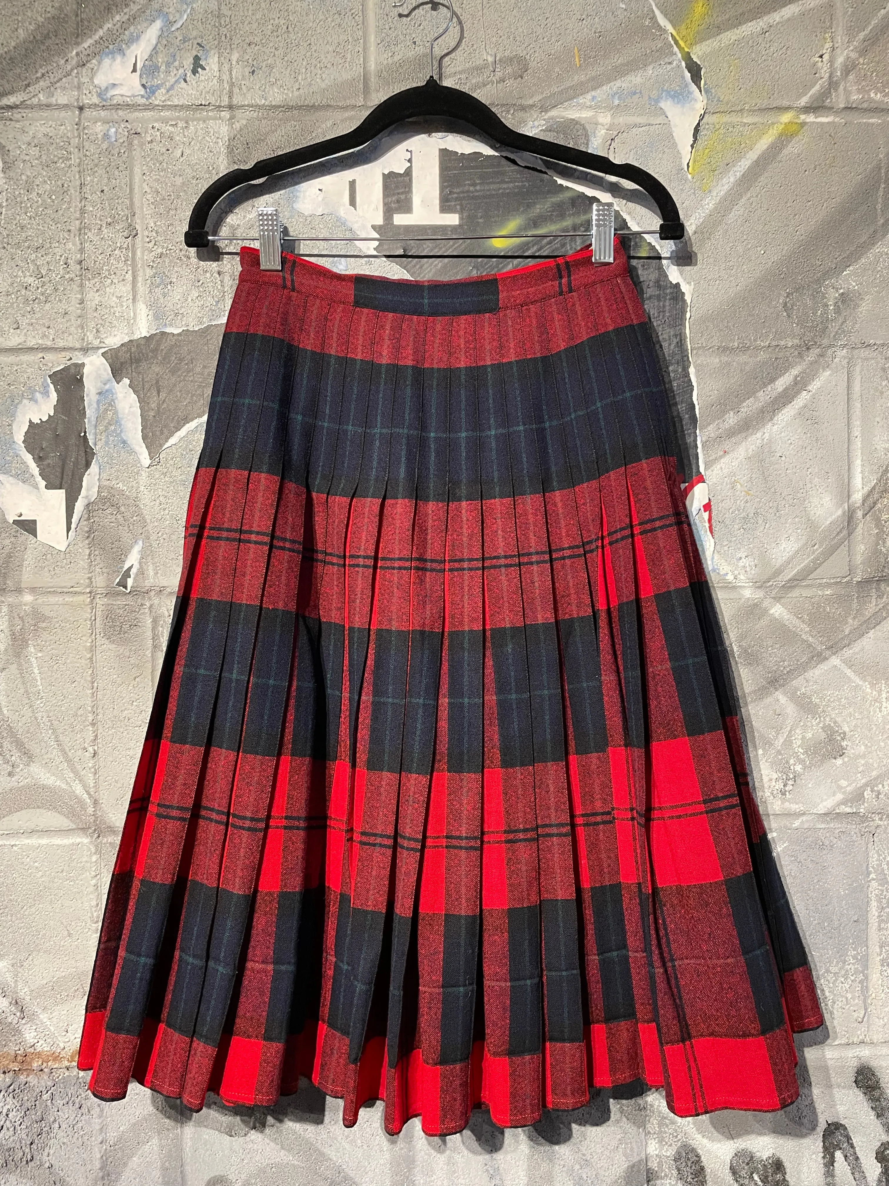1980s Pendleton Reversible Pleated Skirt