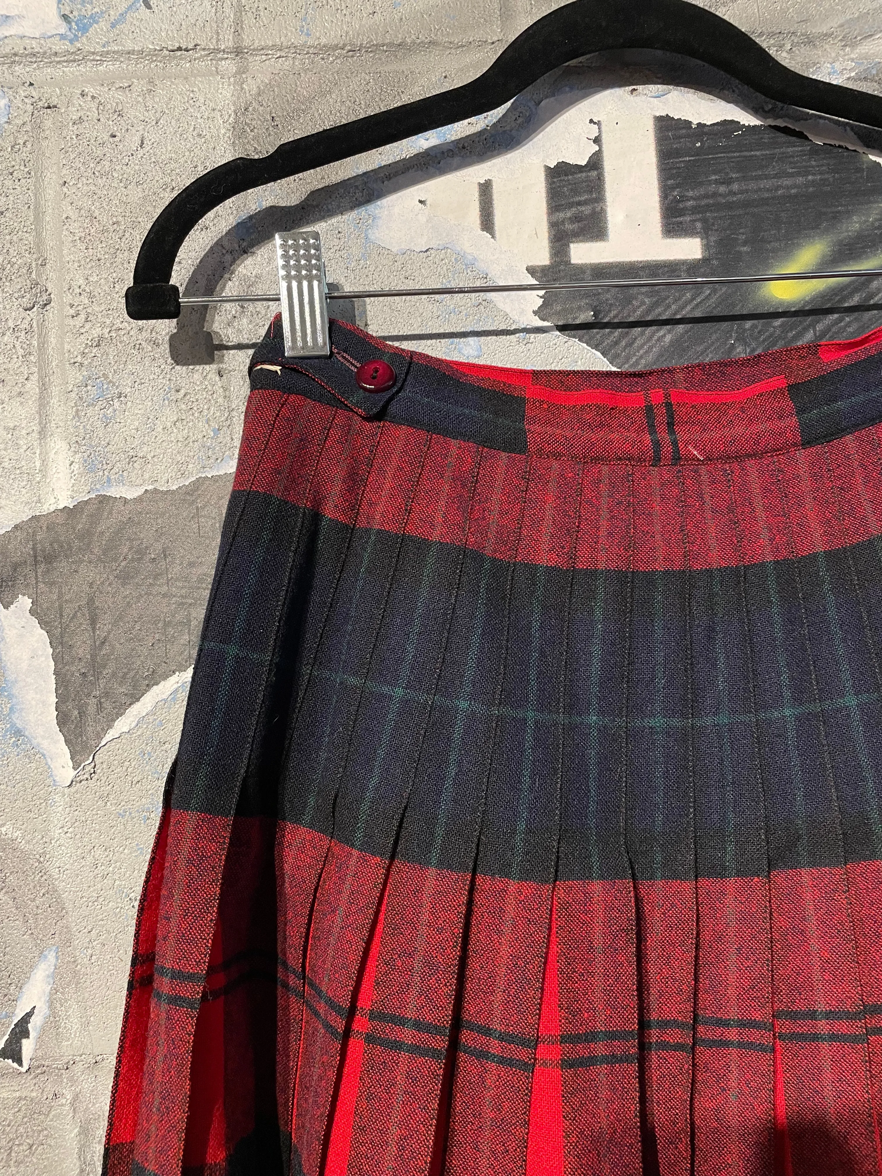 1980s Pendleton Reversible Pleated Skirt