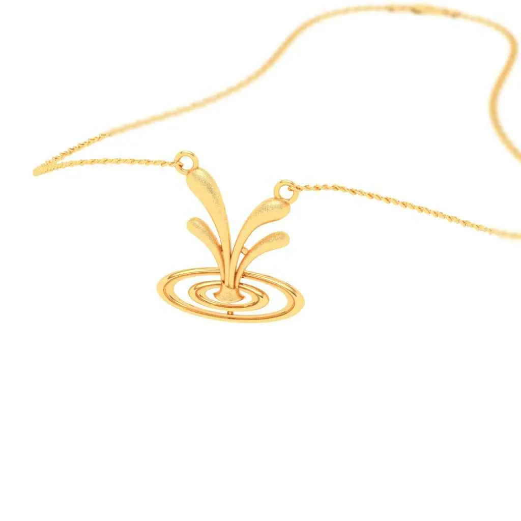 22k Gold Pendant With Solid Droplet Design From Online Exclusive