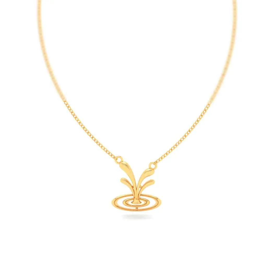 22k Gold Pendant With Solid Droplet Design From Online Exclusive
