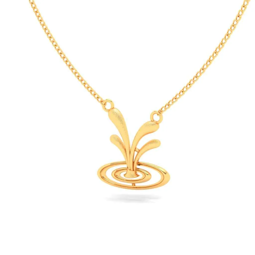 22k Gold Pendant With Solid Droplet Design From Online Exclusive