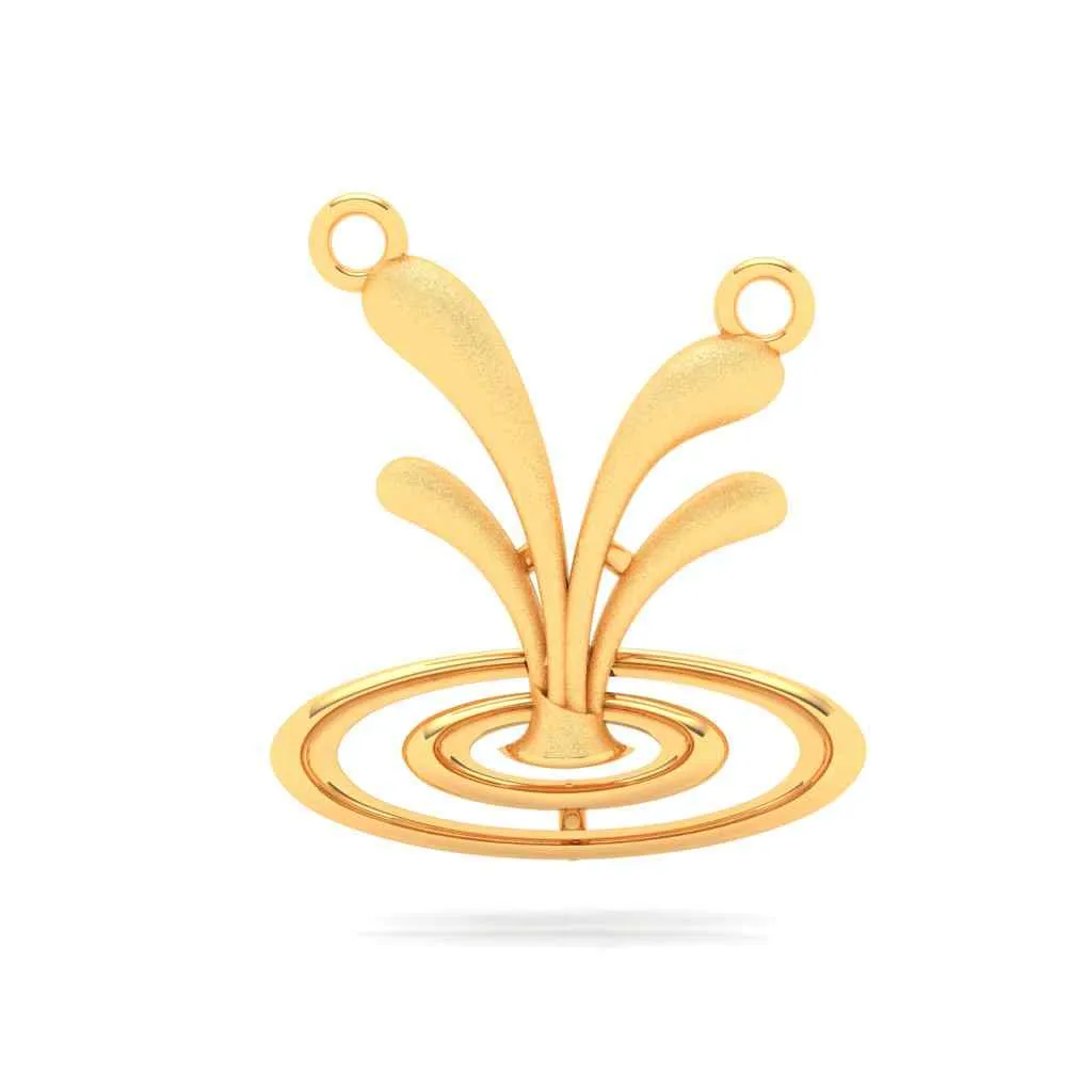 22k Gold Pendant With Solid Droplet Design From Online Exclusive