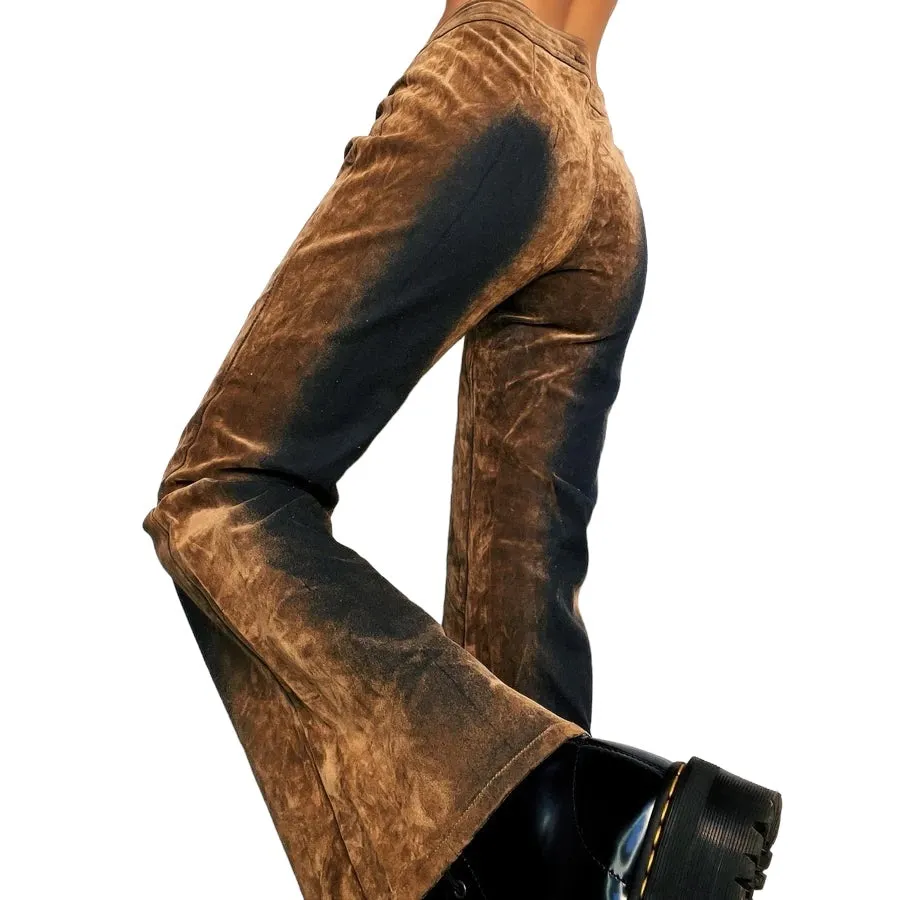 90s Velvet Burnout Flare Jeans (M)
