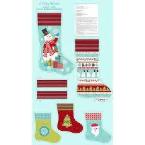 A Cozy Winter Stocking Panel