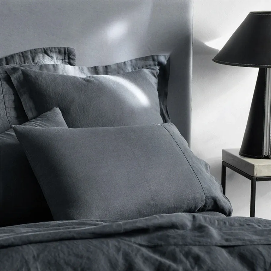 Abbotson Carbon Linen Standard Pillowcase Pair by Sheridan