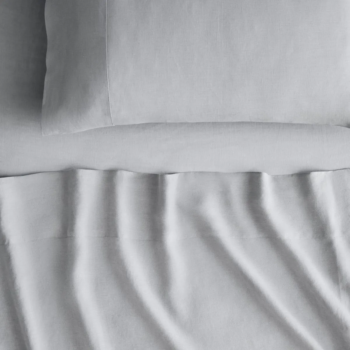 Abbotson Silver Linen Fitted Sheet by Sheridan