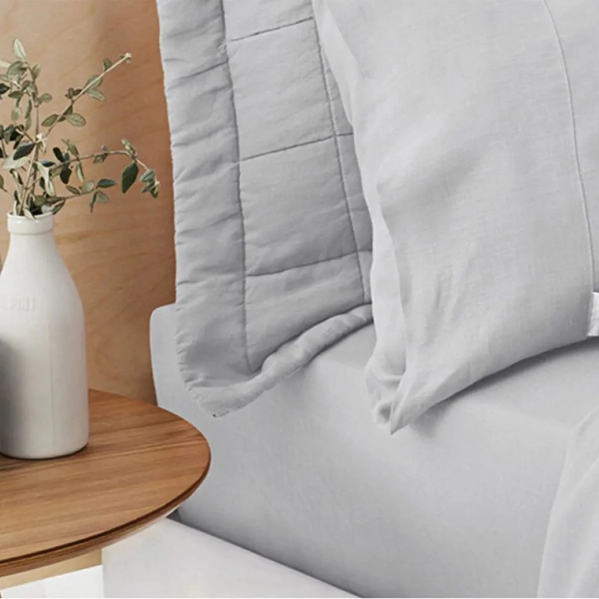 Abbotson Silver Linen Fitted Sheet by Sheridan
