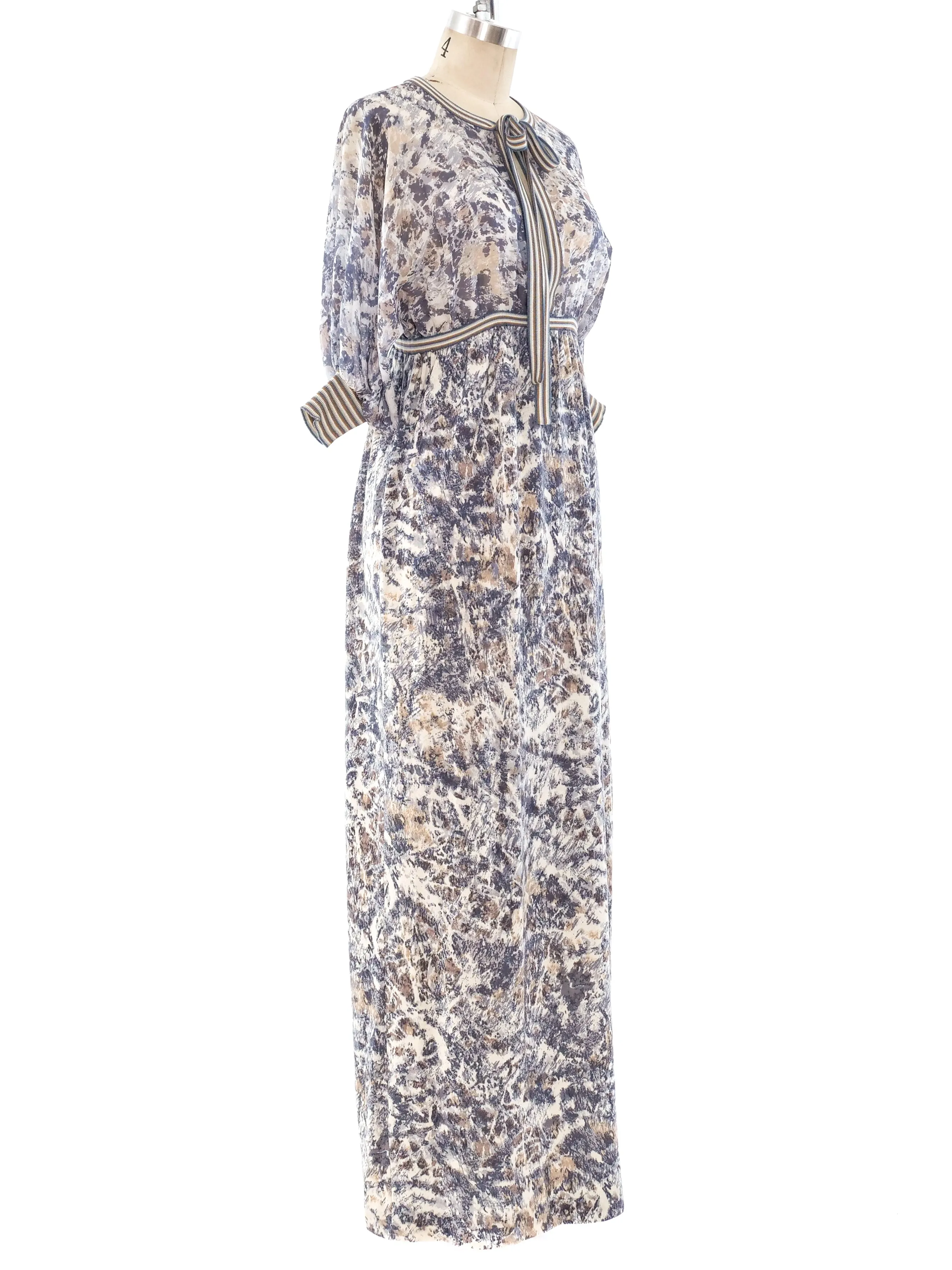 Abstract Printed Maxi Dress