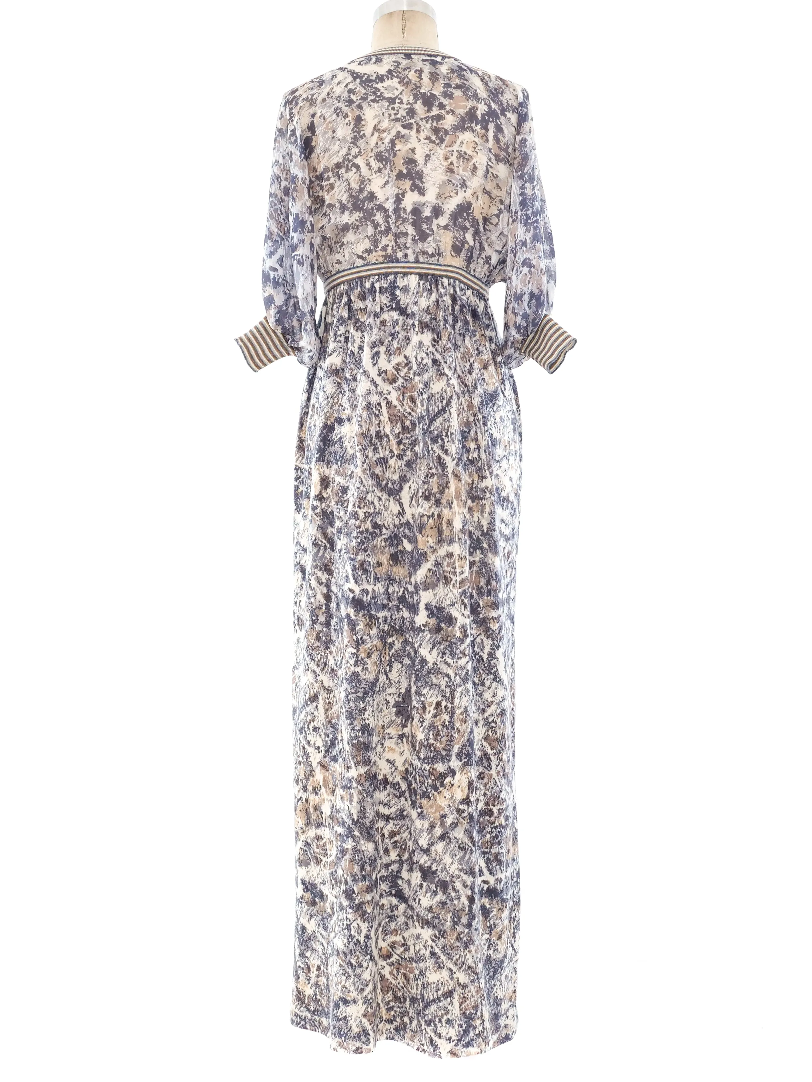 Abstract Printed Maxi Dress