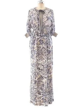 Abstract Printed Maxi Dress
