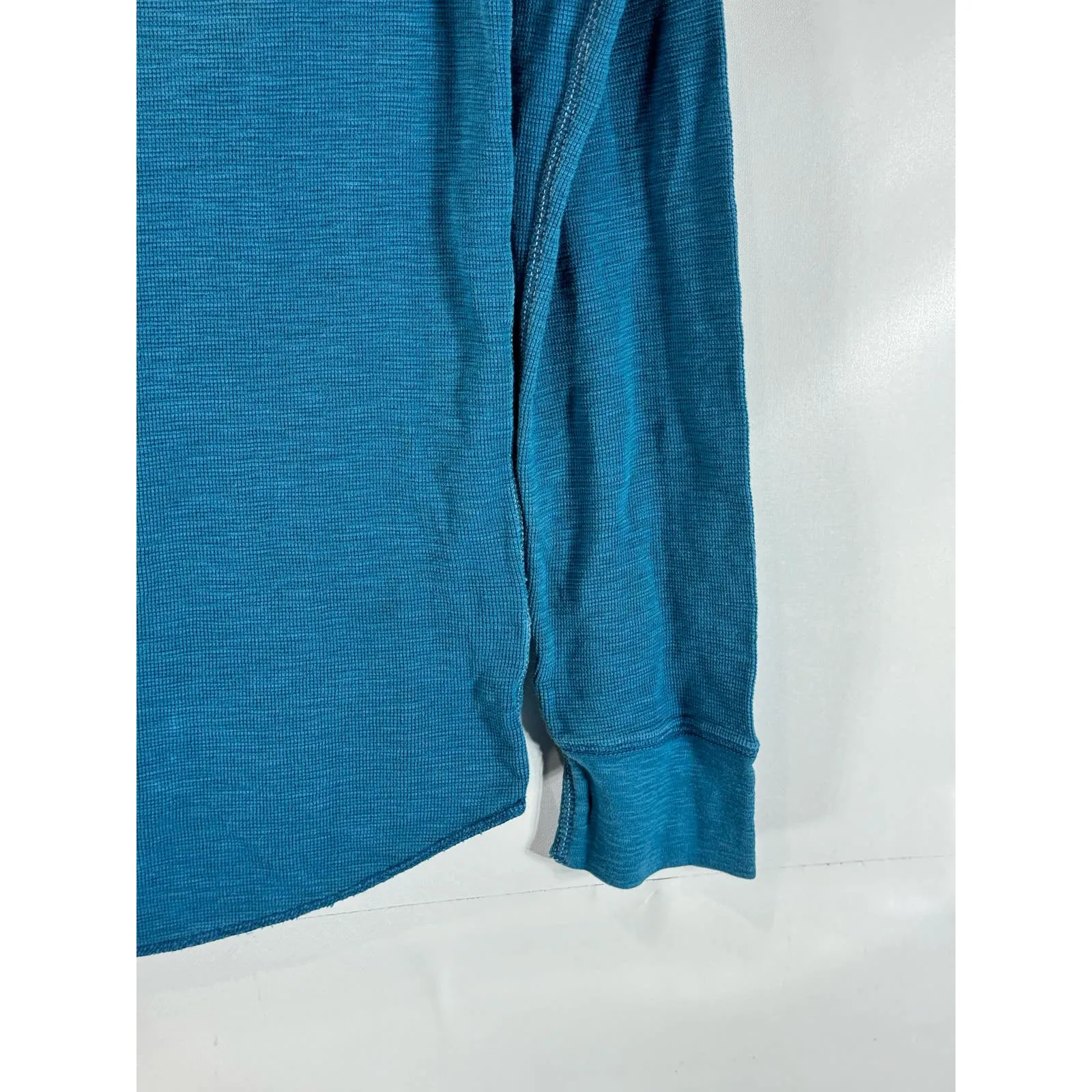 AMERICAN EAGLE OUTFITTERS Men's Blue Crewneck Athletic-Fit Thermal Shirt SZ M