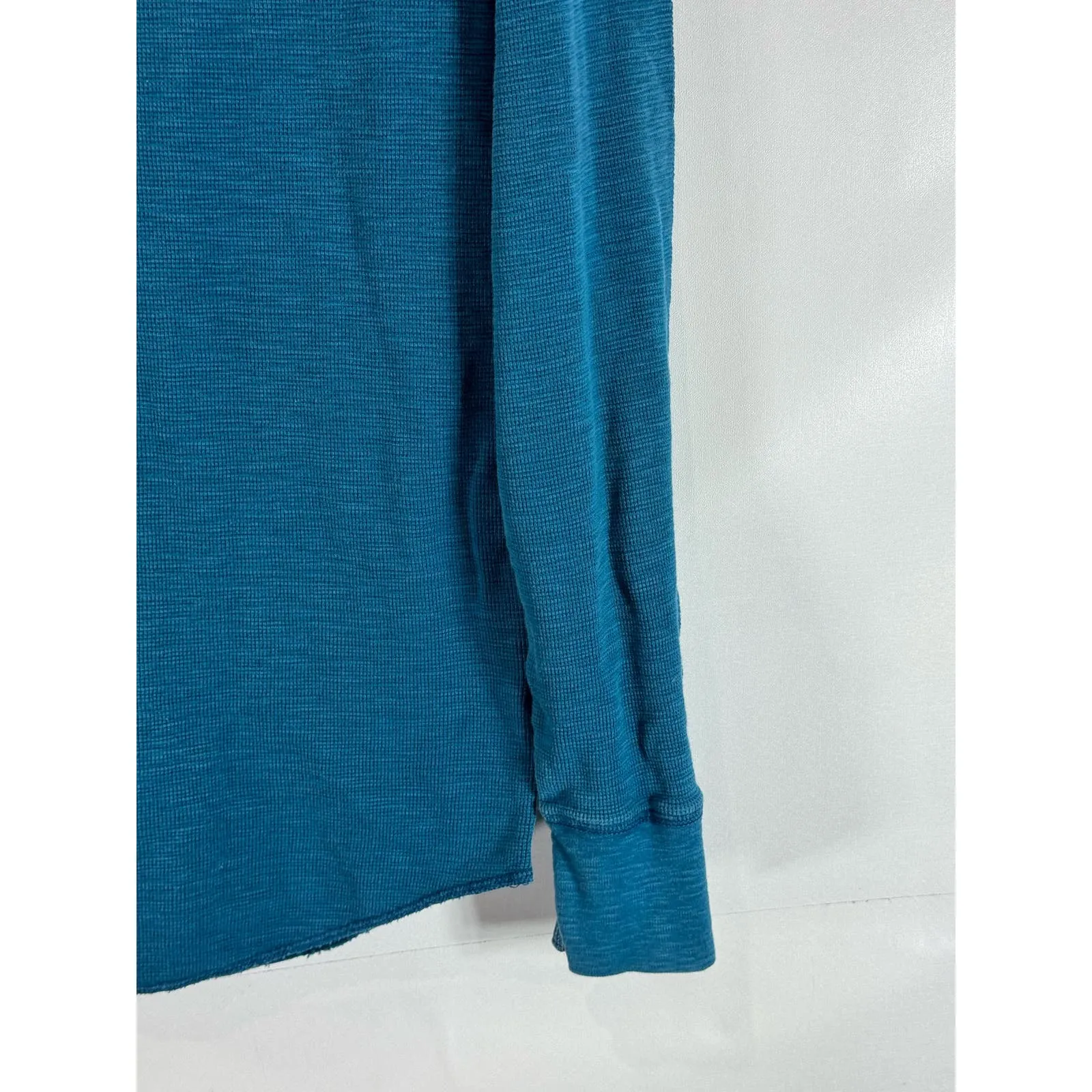 AMERICAN EAGLE OUTFITTERS Men's Blue Crewneck Athletic-Fit Thermal Shirt SZ M