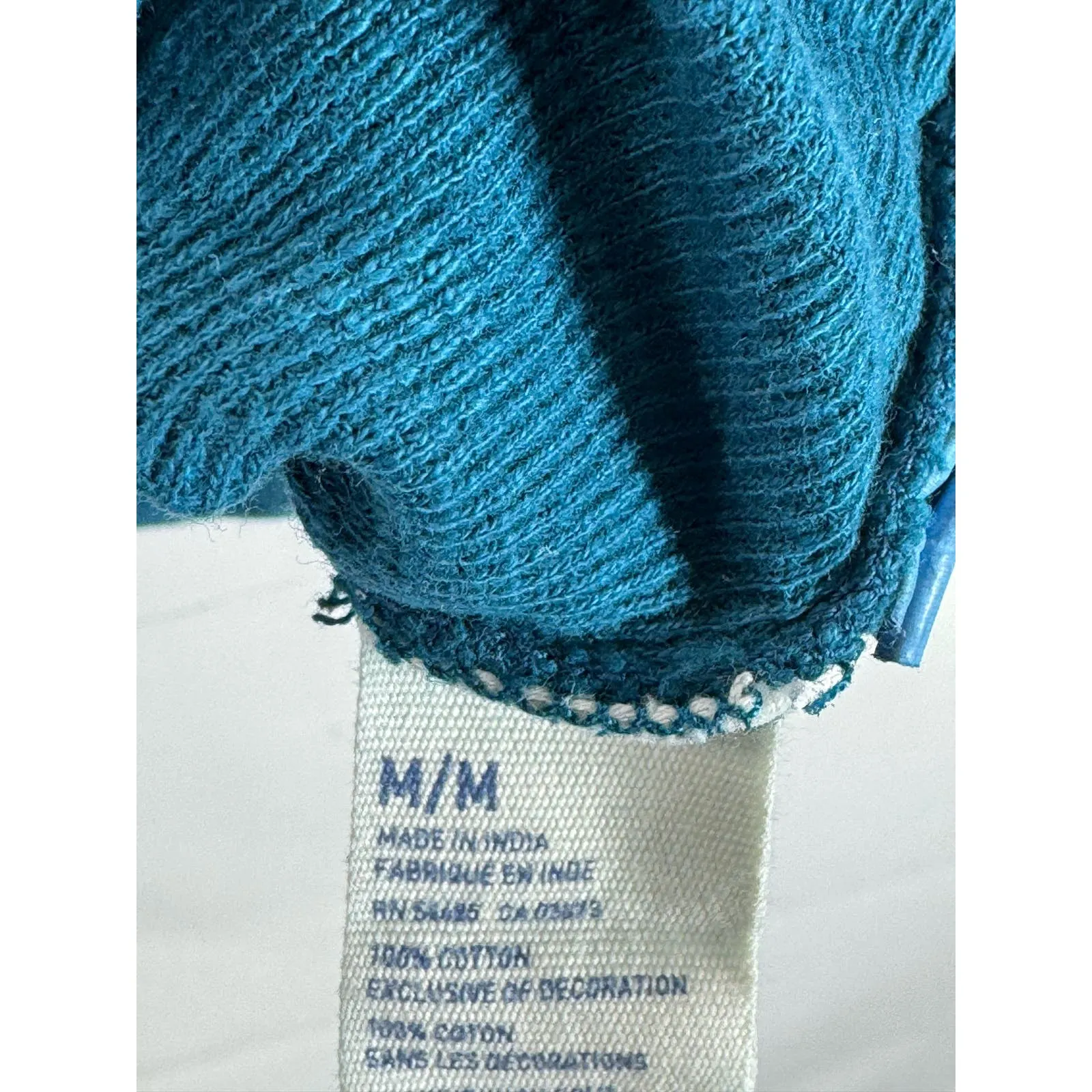 AMERICAN EAGLE OUTFITTERS Men's Blue Crewneck Athletic-Fit Thermal Shirt SZ M