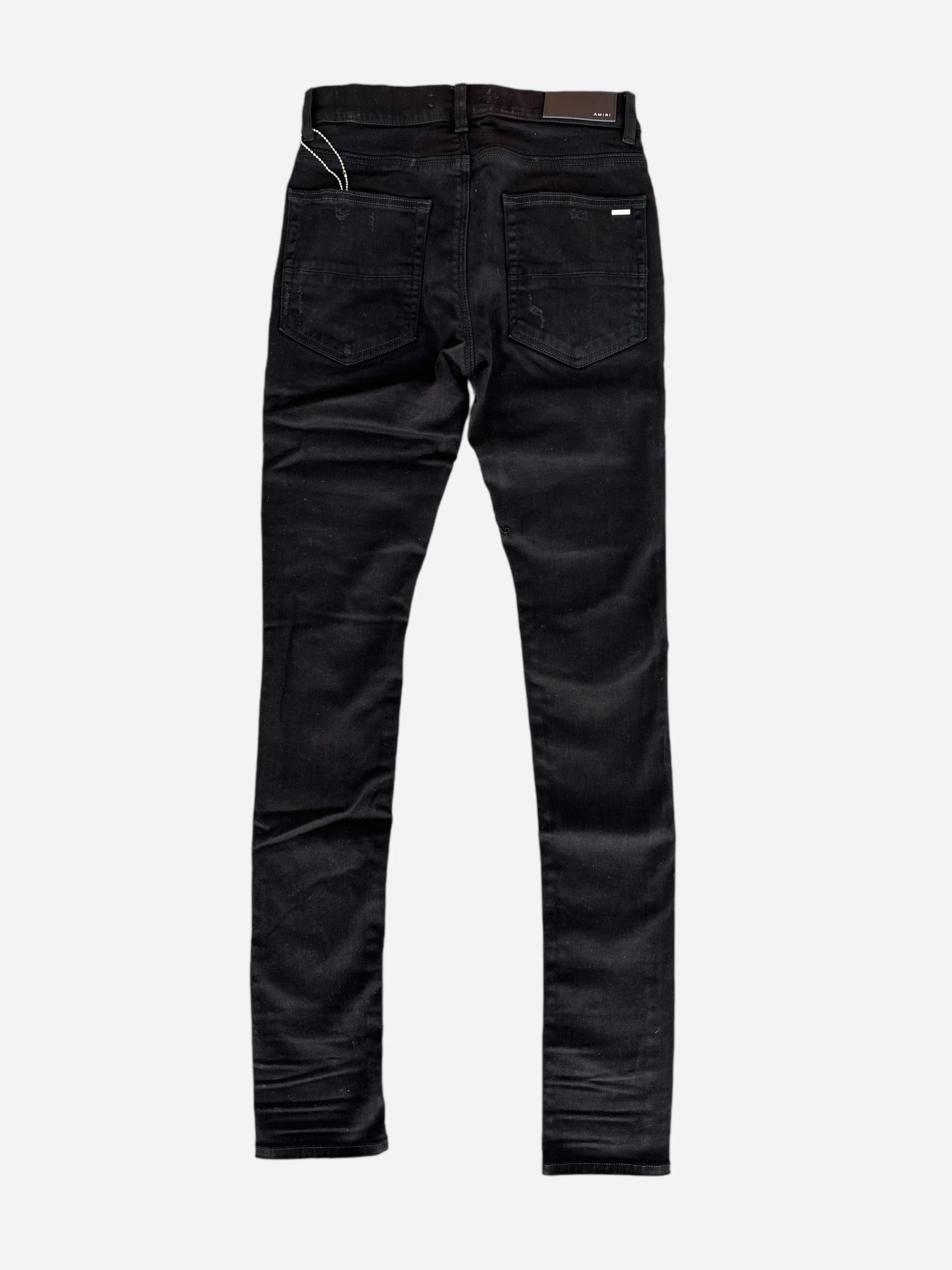 Amiri Black Bandana Patch Thrasher Jeans