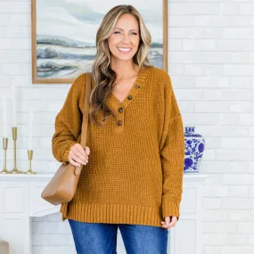 At The Summit Sweater, Camel