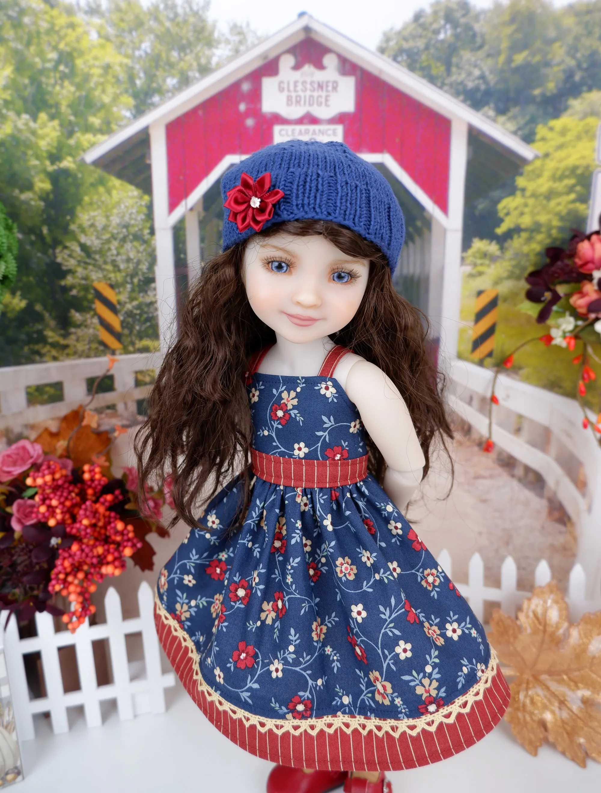 Autumn Bliss - dress and sweater set with shoes for Ruby Red Fashion Friends doll