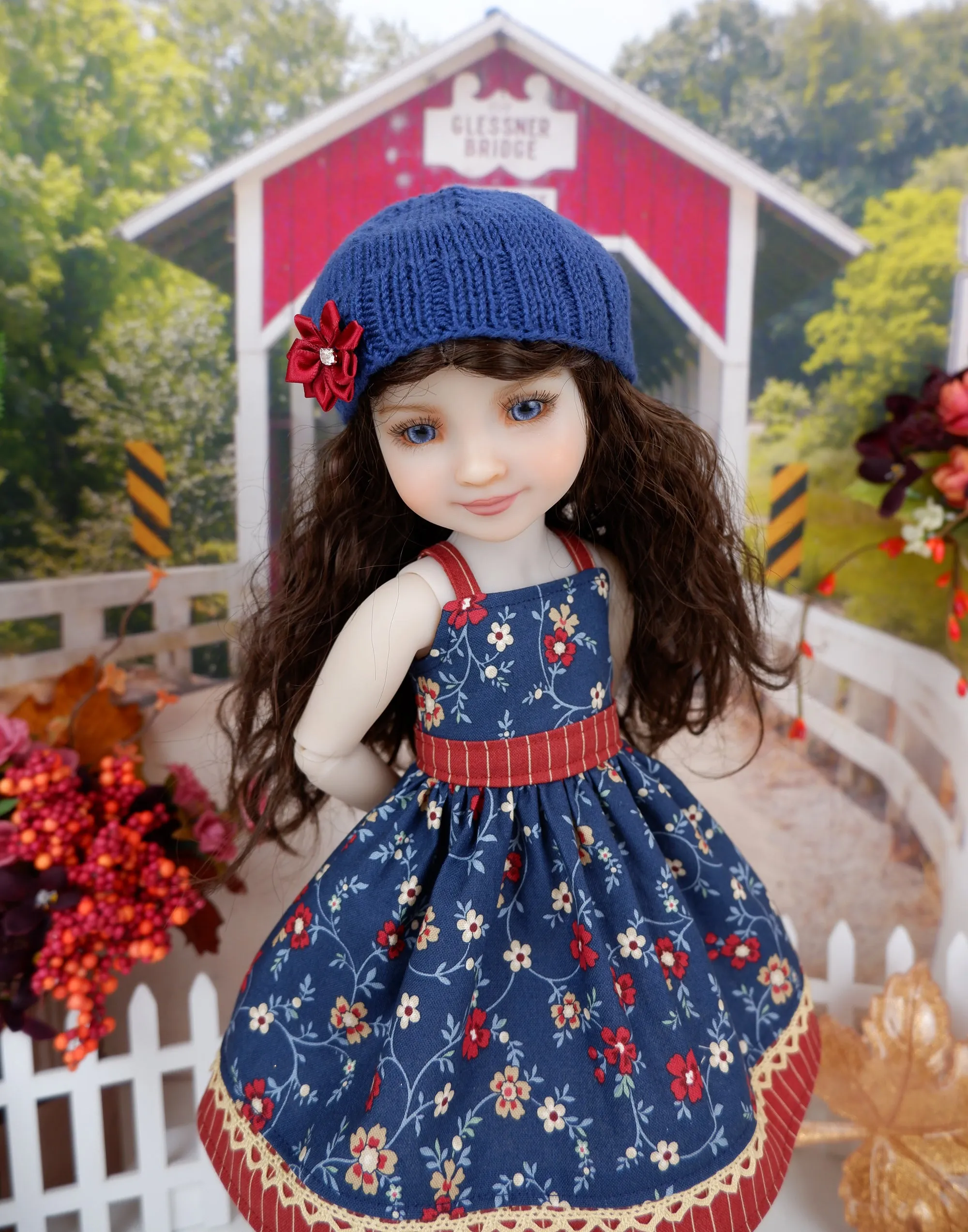 Autumn Bliss - dress and sweater set with shoes for Ruby Red Fashion Friends doll
