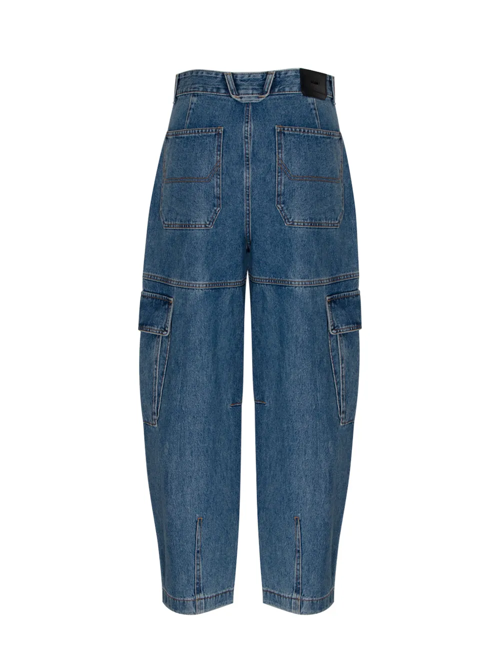 Balloon Denim Cargo Pants (Blue)