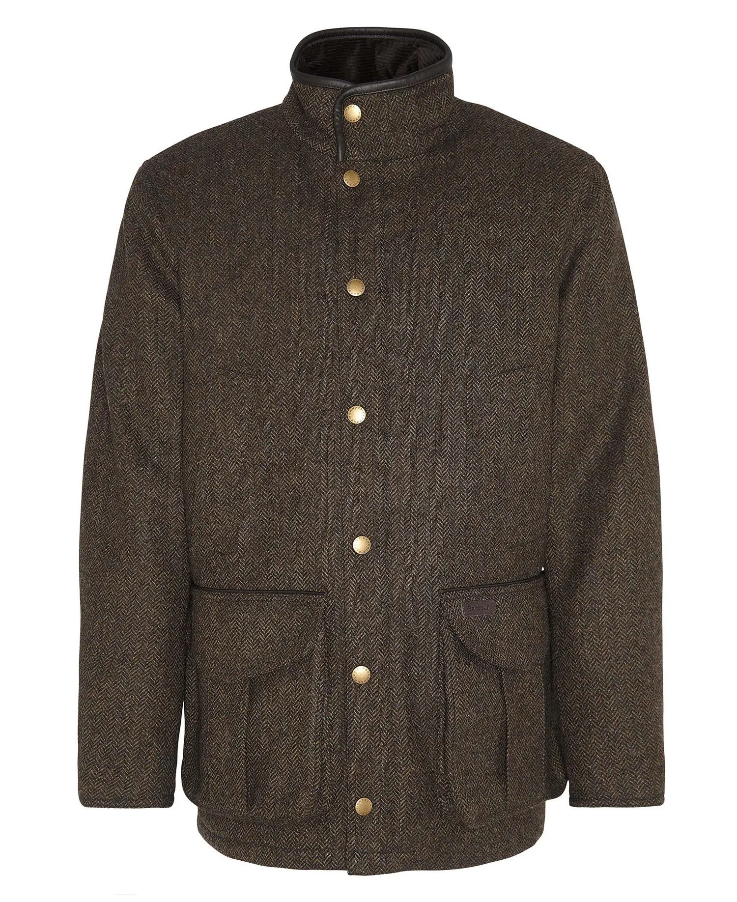 Barbour Hereford Tweed Wool Jacket - Olive