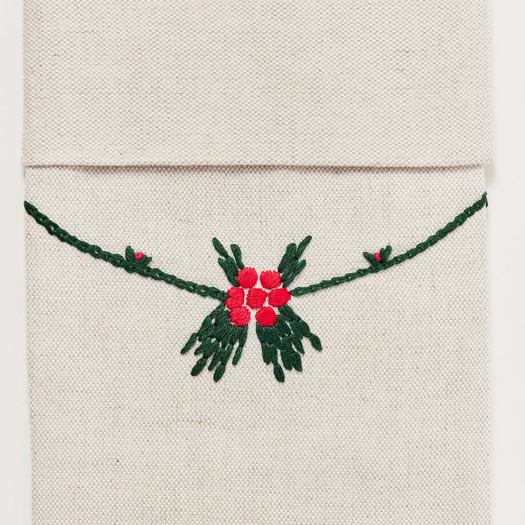Berry Linen Stocking