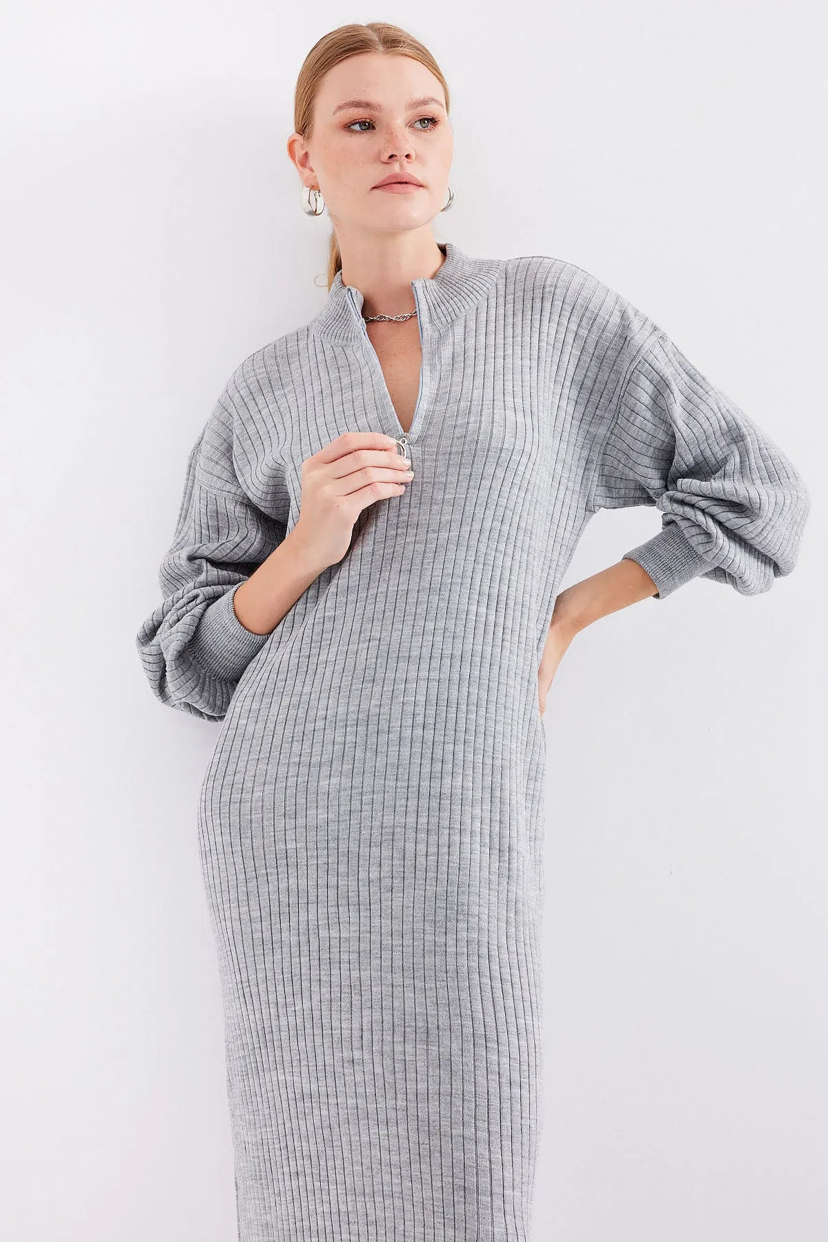 BGD Women Knit Dress - Grey - Avondale