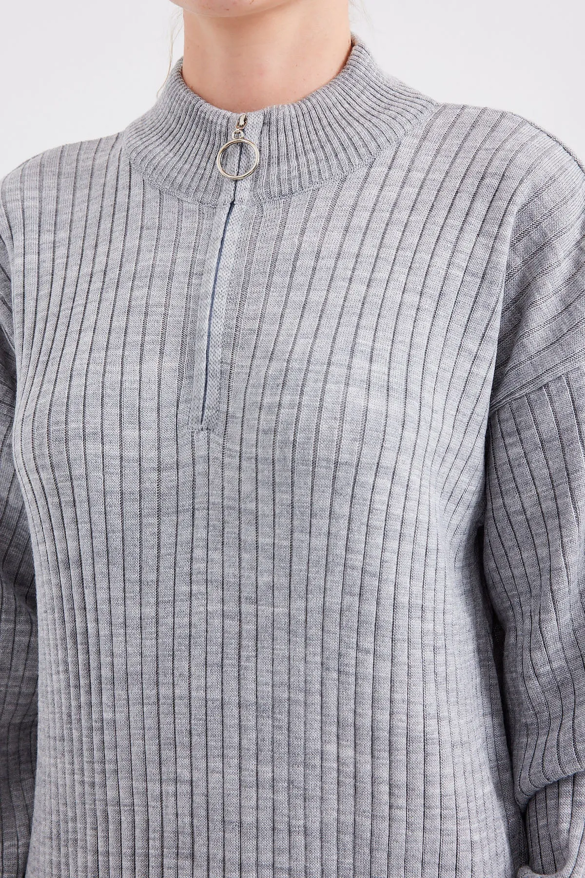BGD Women Knit Dress - Grey - Avondale