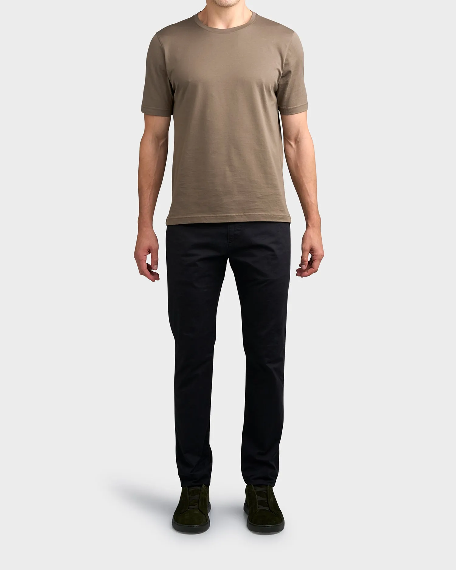 Black Cotton Chinos