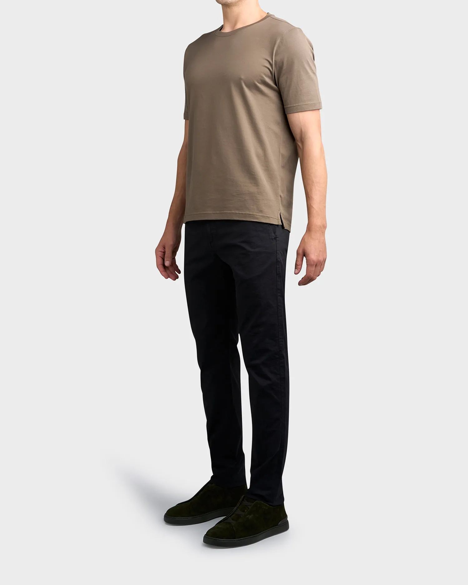 Black Cotton Chinos