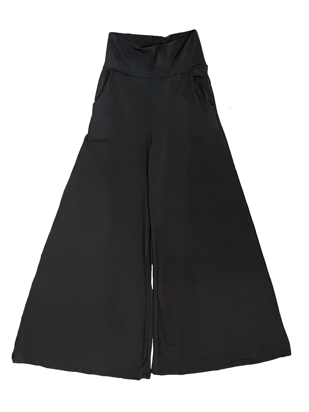 Black High Waist Wide Leg Comfy Pants