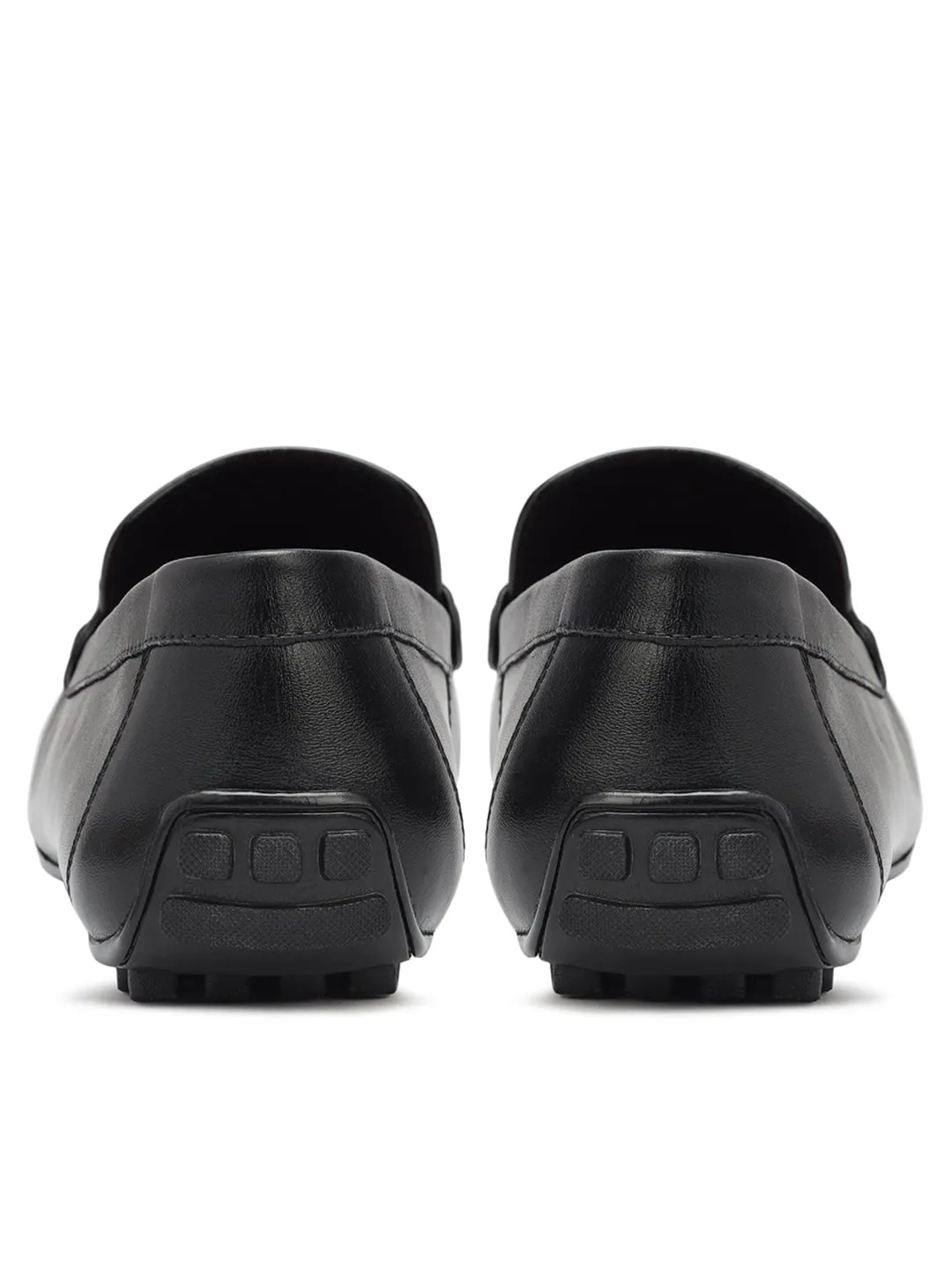 Black Leather Moccasins