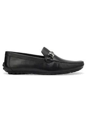 Black Leather Moccasins