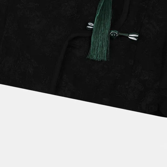 Black Vintage Buckle T-Shirt Pleated Mini Skirt